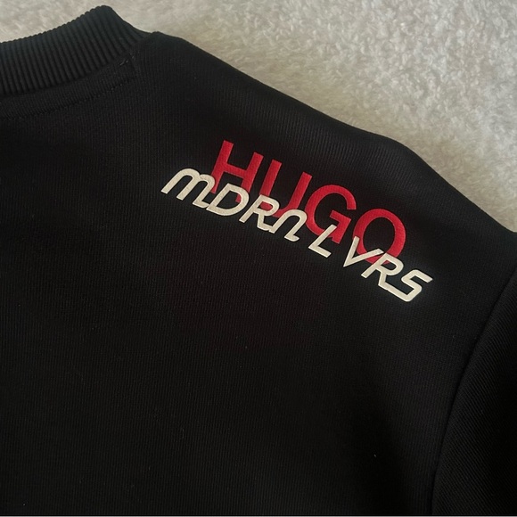 HUGO BOSS long sleeve shirt | Men Med | Black Red Heart | BNWT - Picture 9 of 9